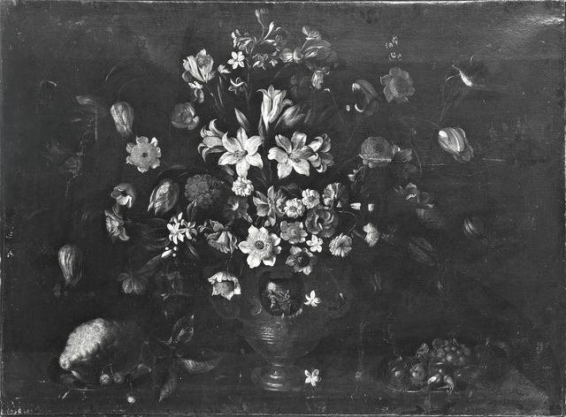Sotheby's — Autore non indicato - sec. XVII - Natura morta con vaso di fiori e frutta — insieme